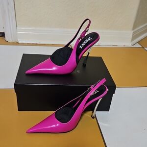 Versace Fuchsia Slingback Heels